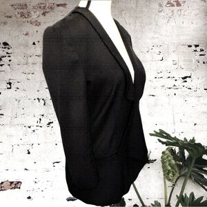 $10$ add on,Umgee textured black open drape front conte blazer jacket size large